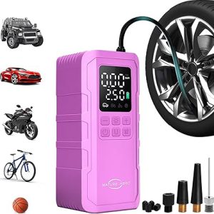 150 PSI Portable Air Compressor with Digital Pressure Gauge - Purple